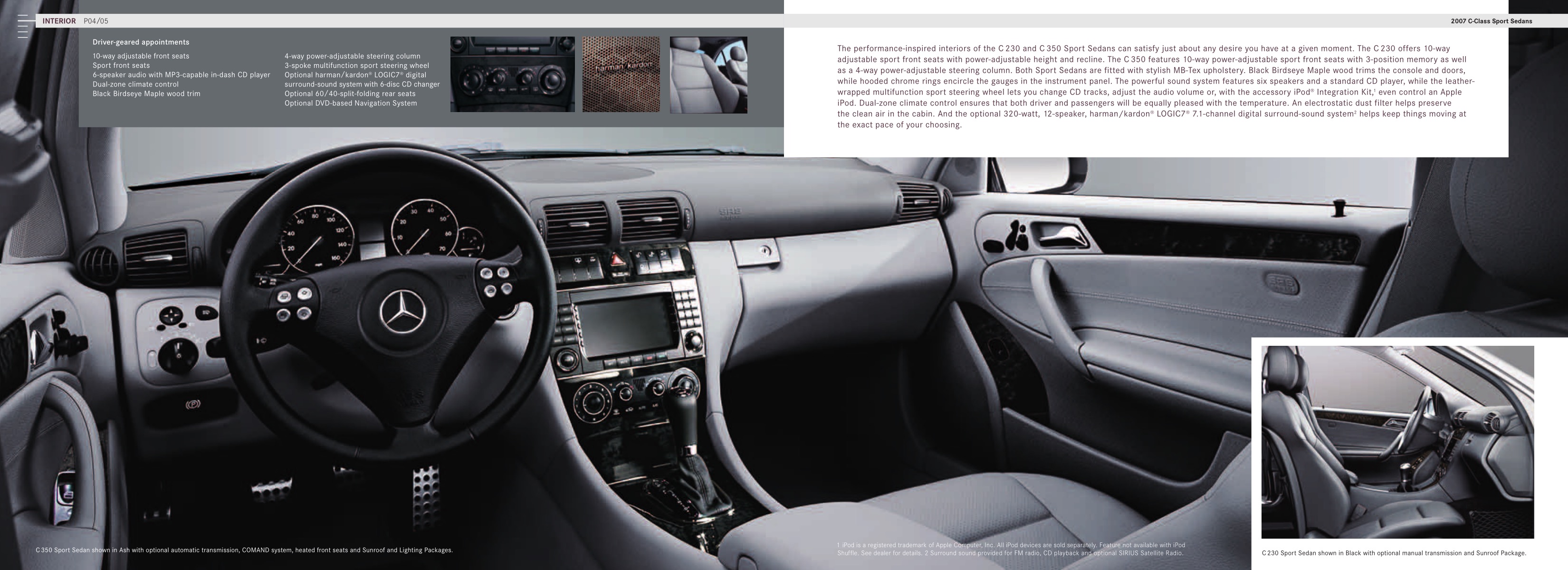 2007 Mercedes-Benz C-Class Sport Brochure Page 2